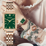 CHIARA® Square Green Vintage Watch