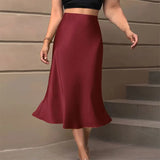 AISHA® Satin Midi Skirt Woman