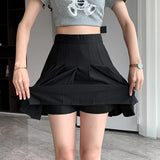 YUMMI® Elastic High Waist Pleated Skirt